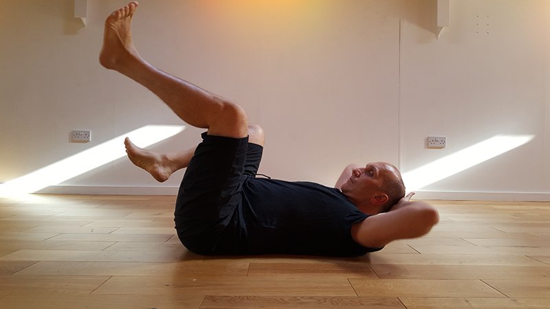 Laurent practicing vanda scaravelli yoga